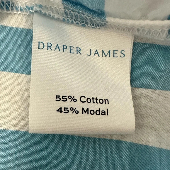 Draper James Connie Top in blue & white Awning Stripe. Size XL - Picture 7 of 10